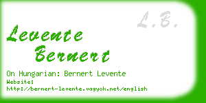 levente bernert business card